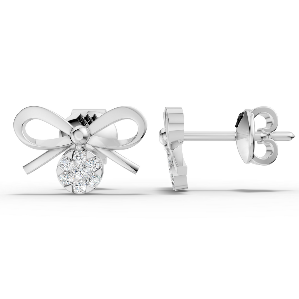 Elegant Bow Knot Stud Earrings (1 Pair)