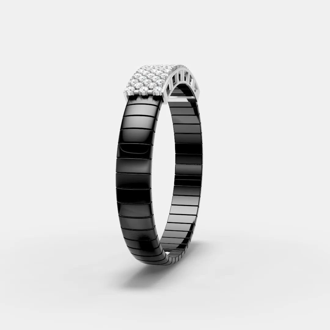 Black Strap Bracelet For Men's