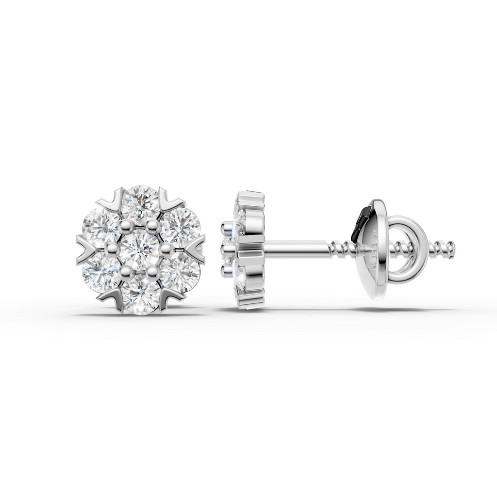 Flower Cluster Earrings (1 Pair)