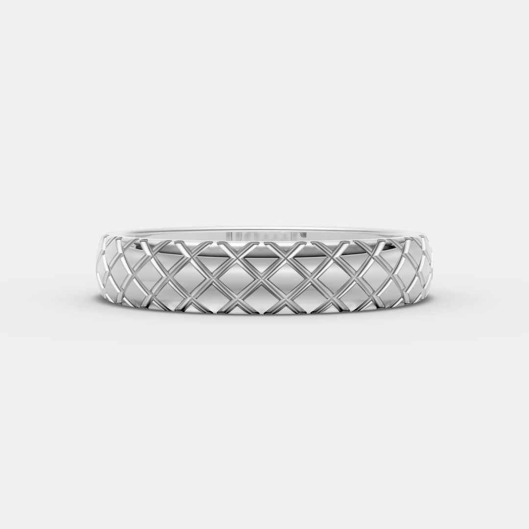 925 Sterling Silver Textured Band Ring