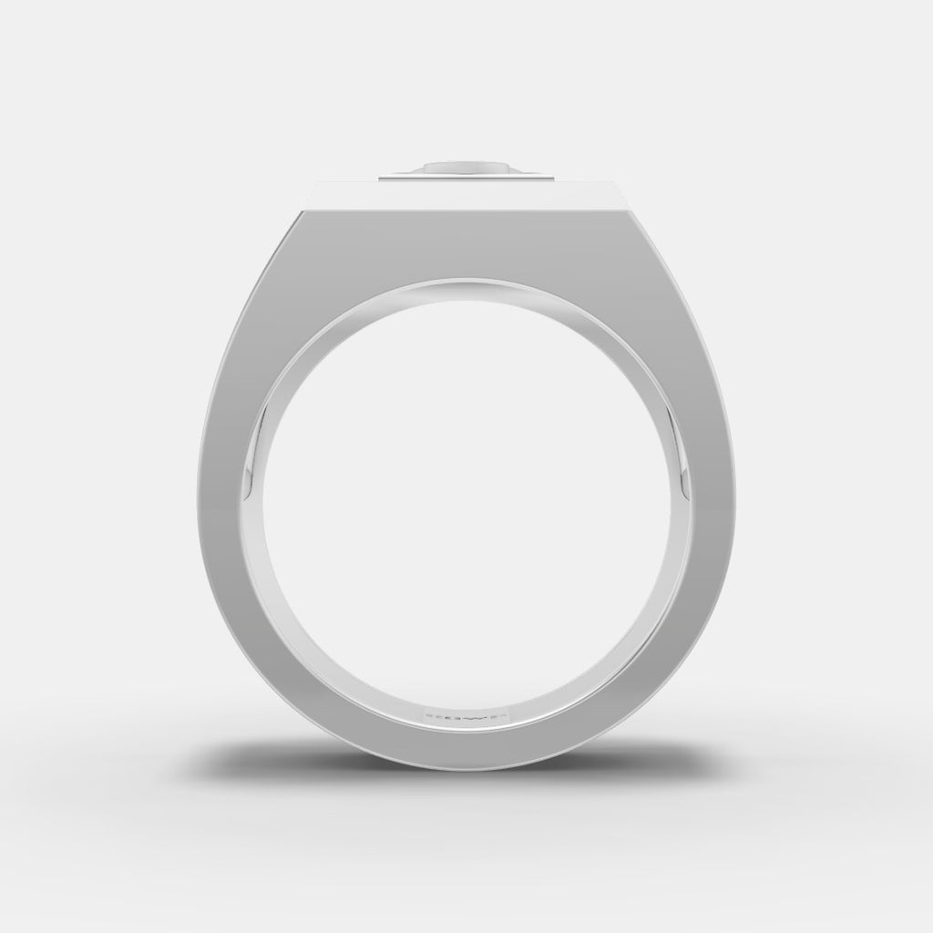 Crown Design Square Ring – Royal Style with a Modern Edge