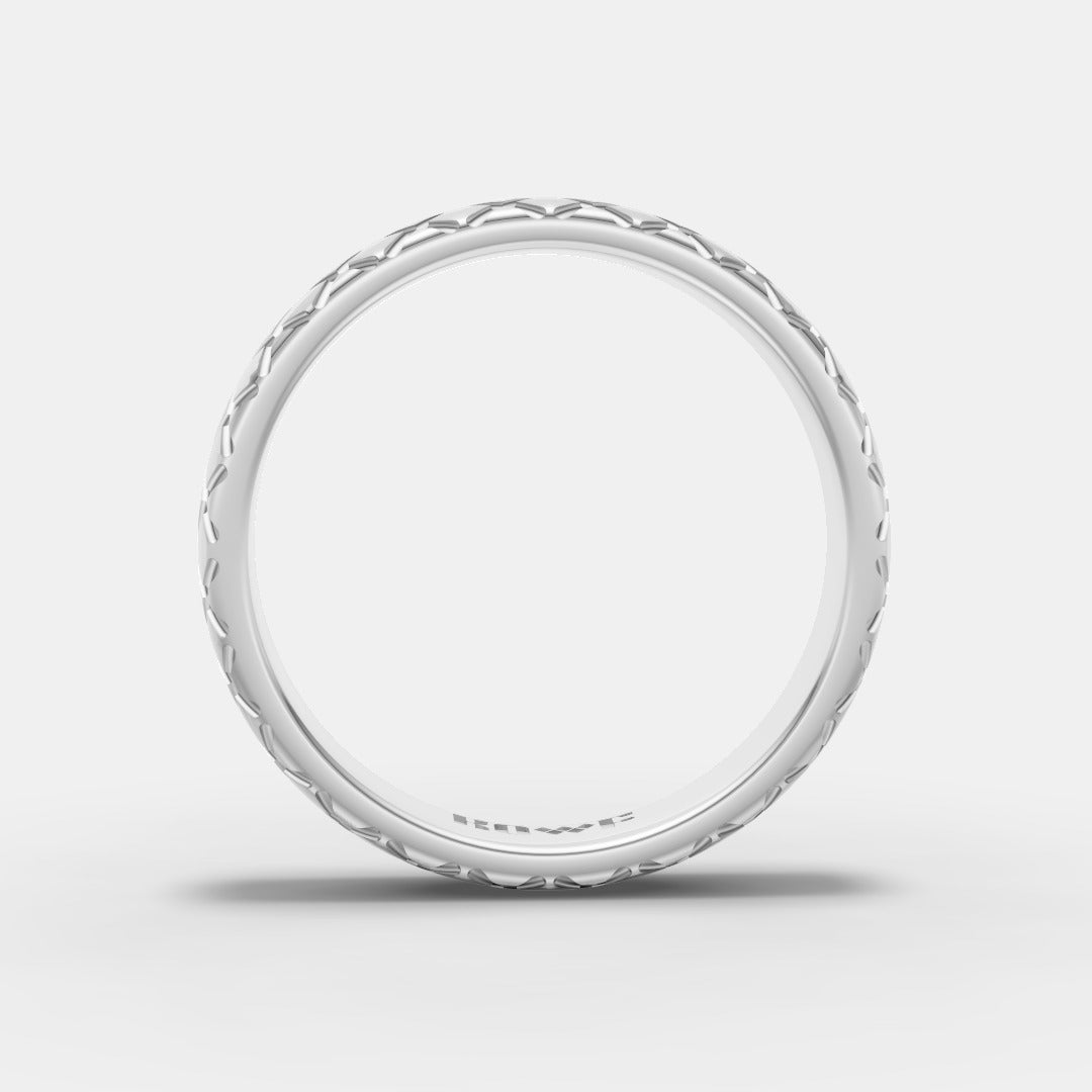 925 Sterling Silver Textured Band Ring