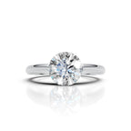 Floating Round Solitaire Diamond Ring
