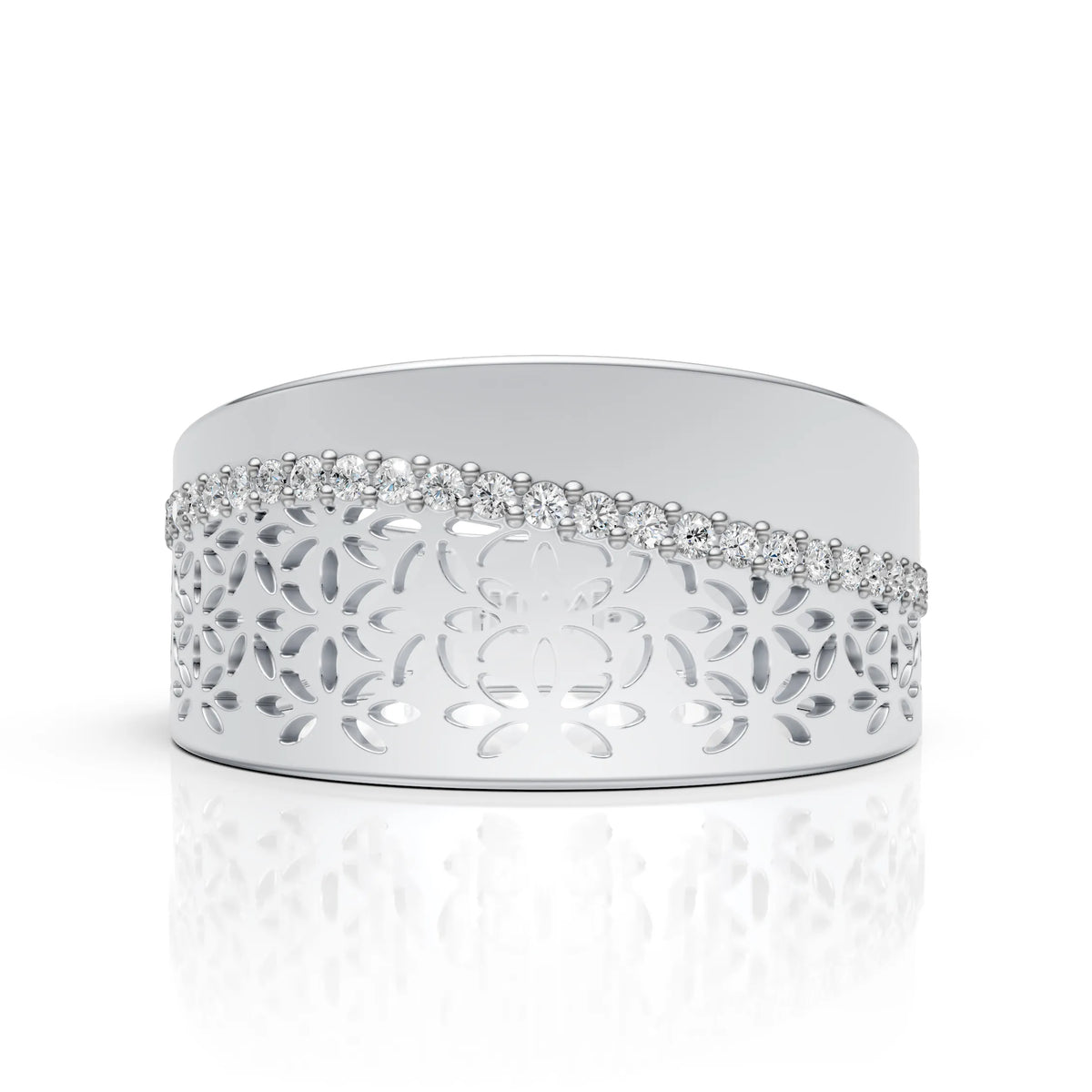 Floral Lace Diamond Ring
