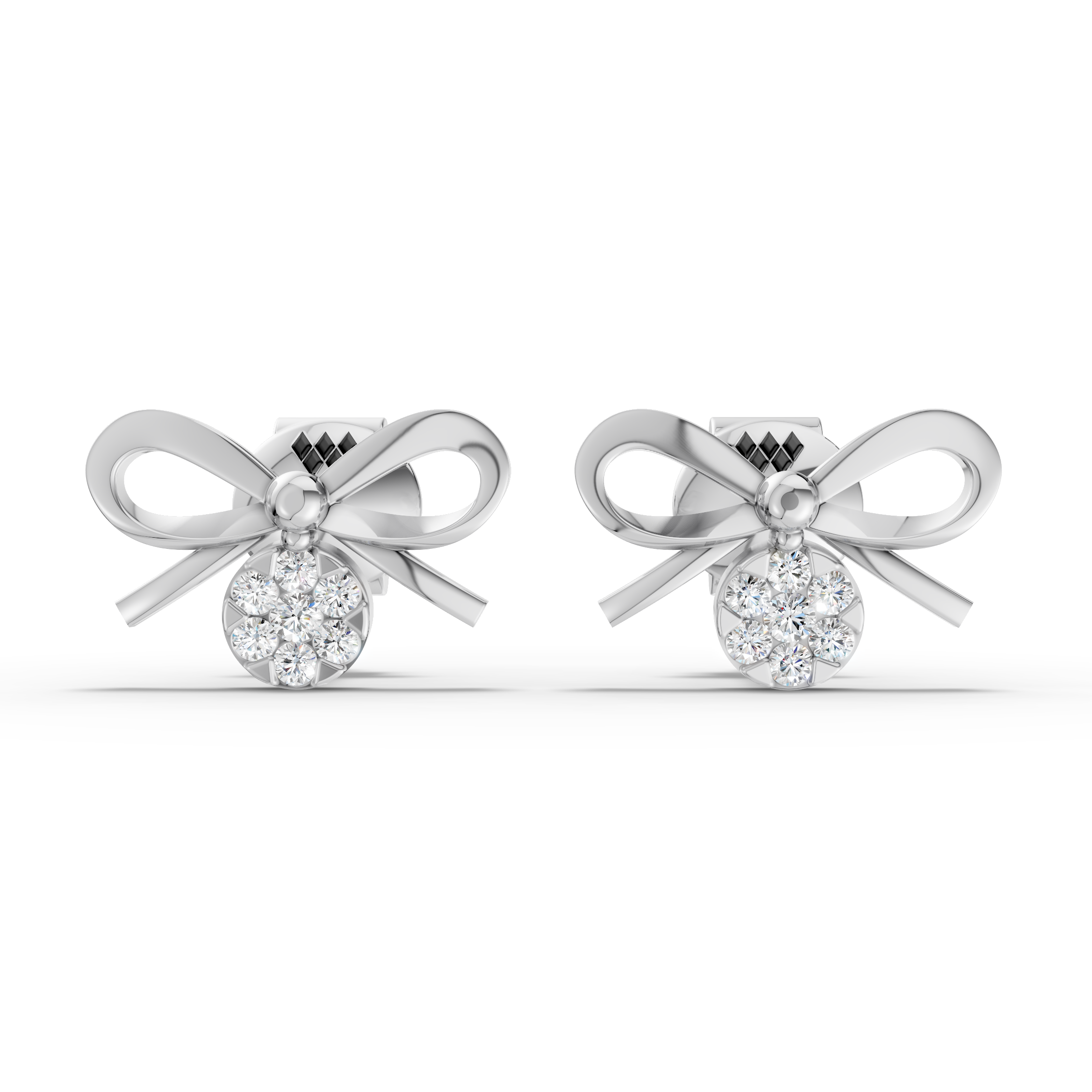 Elegant Bow Knot Stud Earrings (1 Pair)