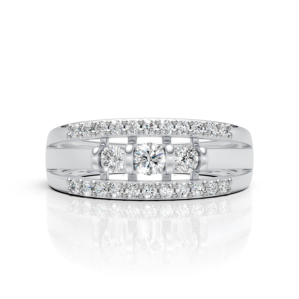 Classic Diamond Cluster Wedding Ring