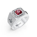 Brilliance with Blood-Red Center Stone Ring