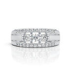 Classic Diamond Cluster Wedding Ring