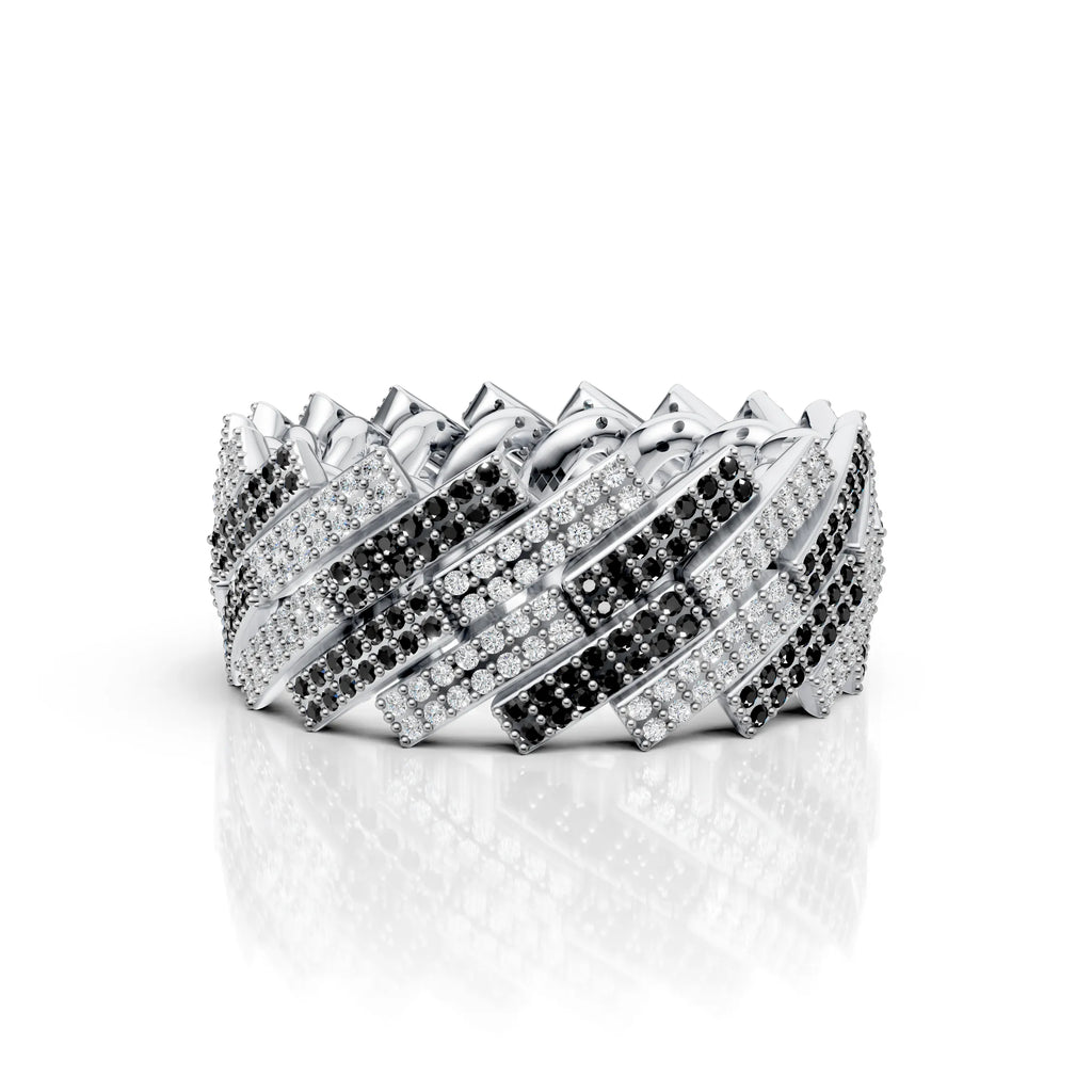 Black & White Cuban Ring