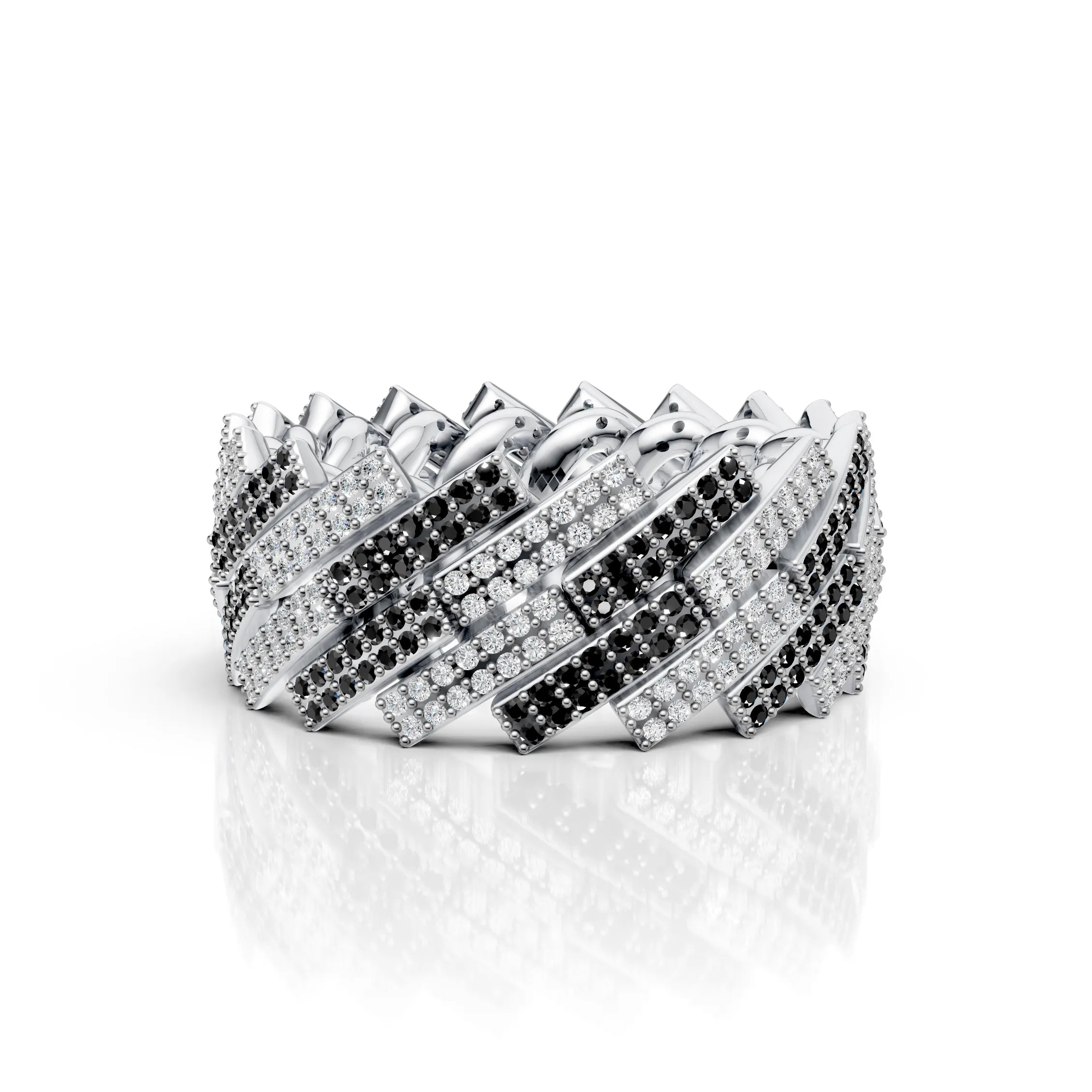 Black & White Cuban Ring