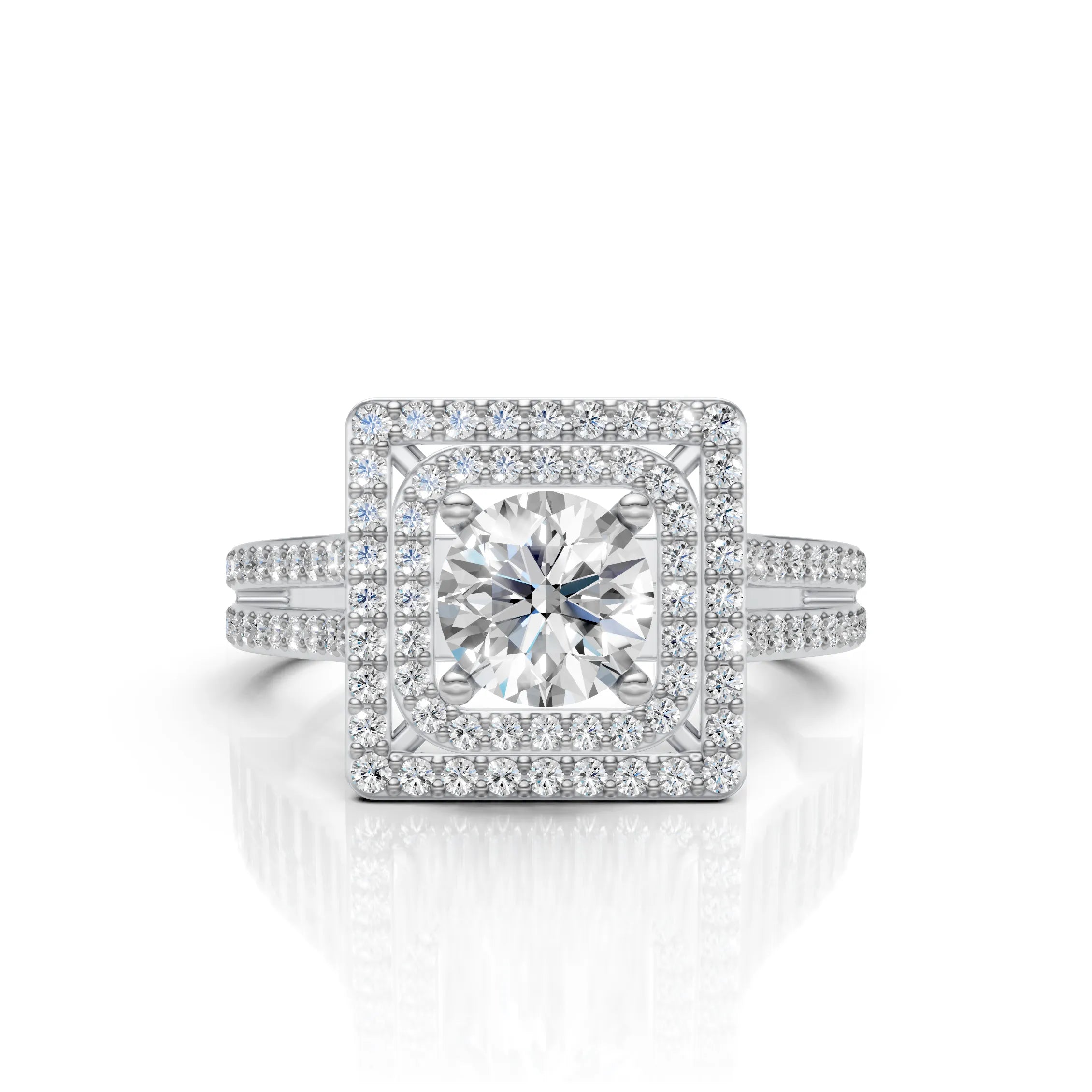 Square Halo Ring