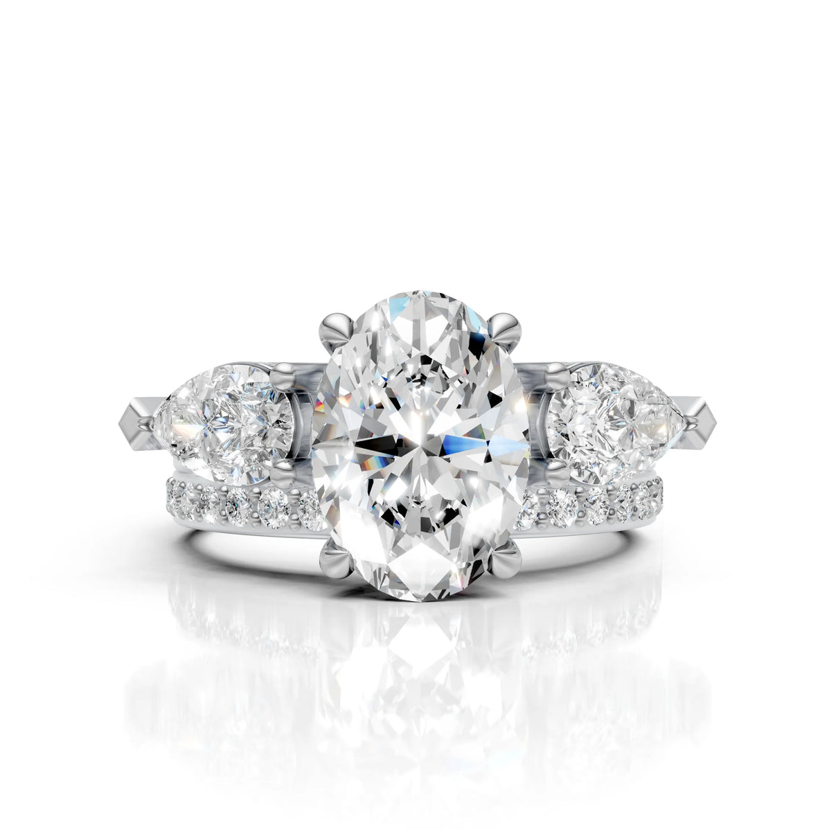 Oval & Pear Diamond 2-in-1 Ring