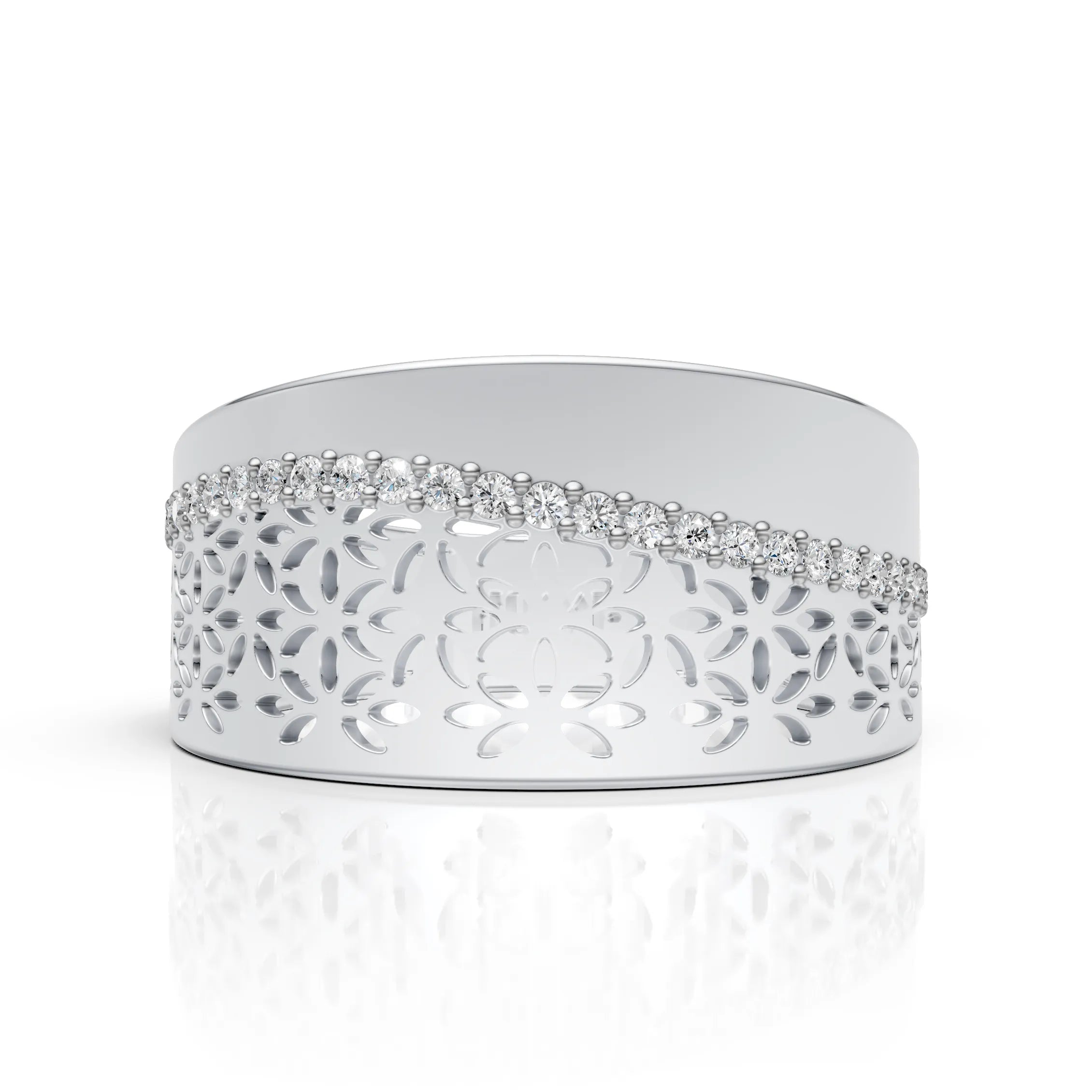 Floral Lace Diamond Ring