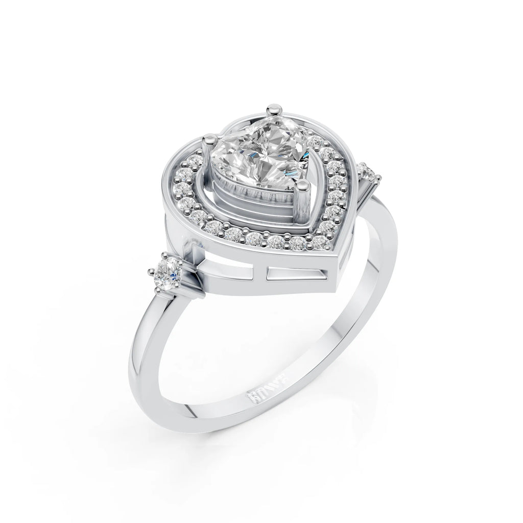 Heart Solitaire Ring