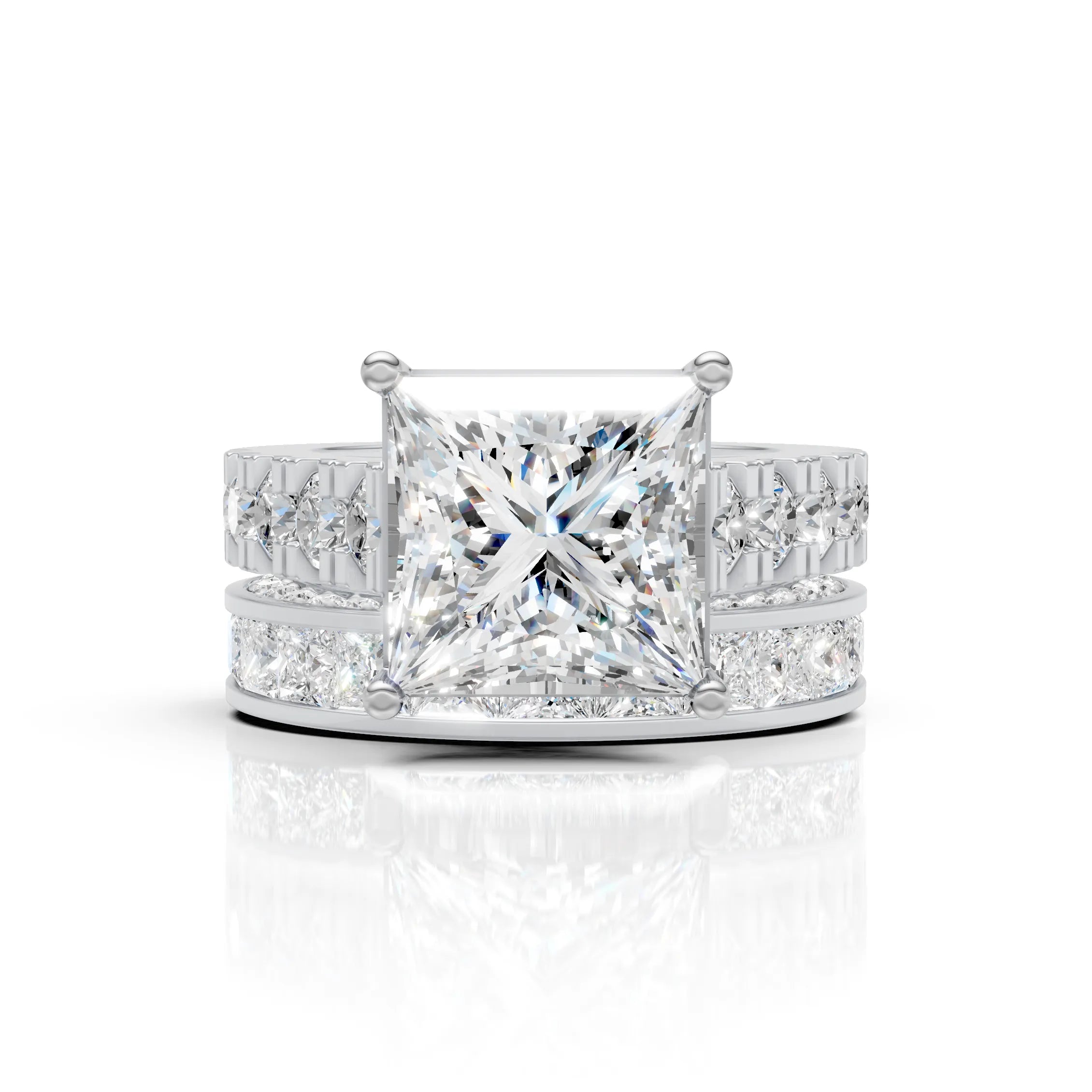 Princess Cut Wedding Ring Set