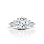 Round Brilliant Floral Diamond Ring