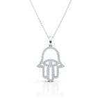 Luxury Diamond Hamsa Hand Pendant