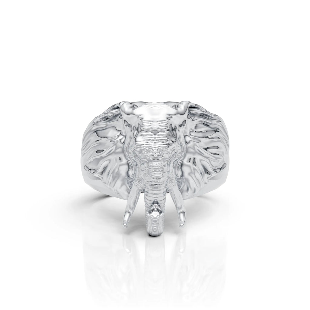 Elephant Head Statement Ring – Bold & Majestic