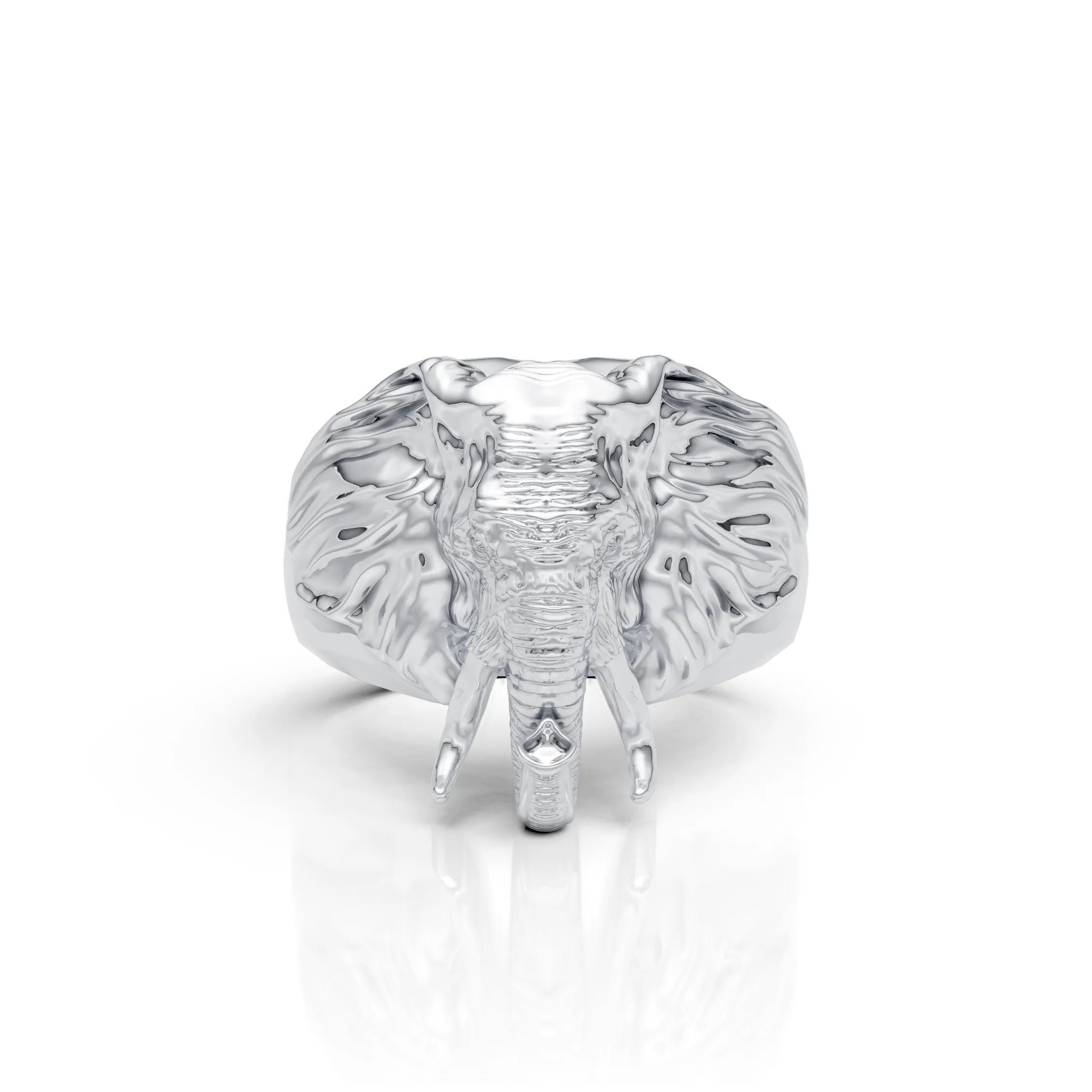 Elephant Head Statement Ring – Bold & Majestic
