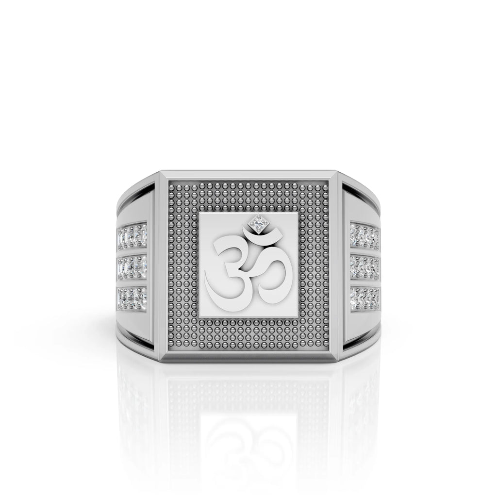 Om Engraved Statement Ring Accents – Spiritual Power Meets Bold Style