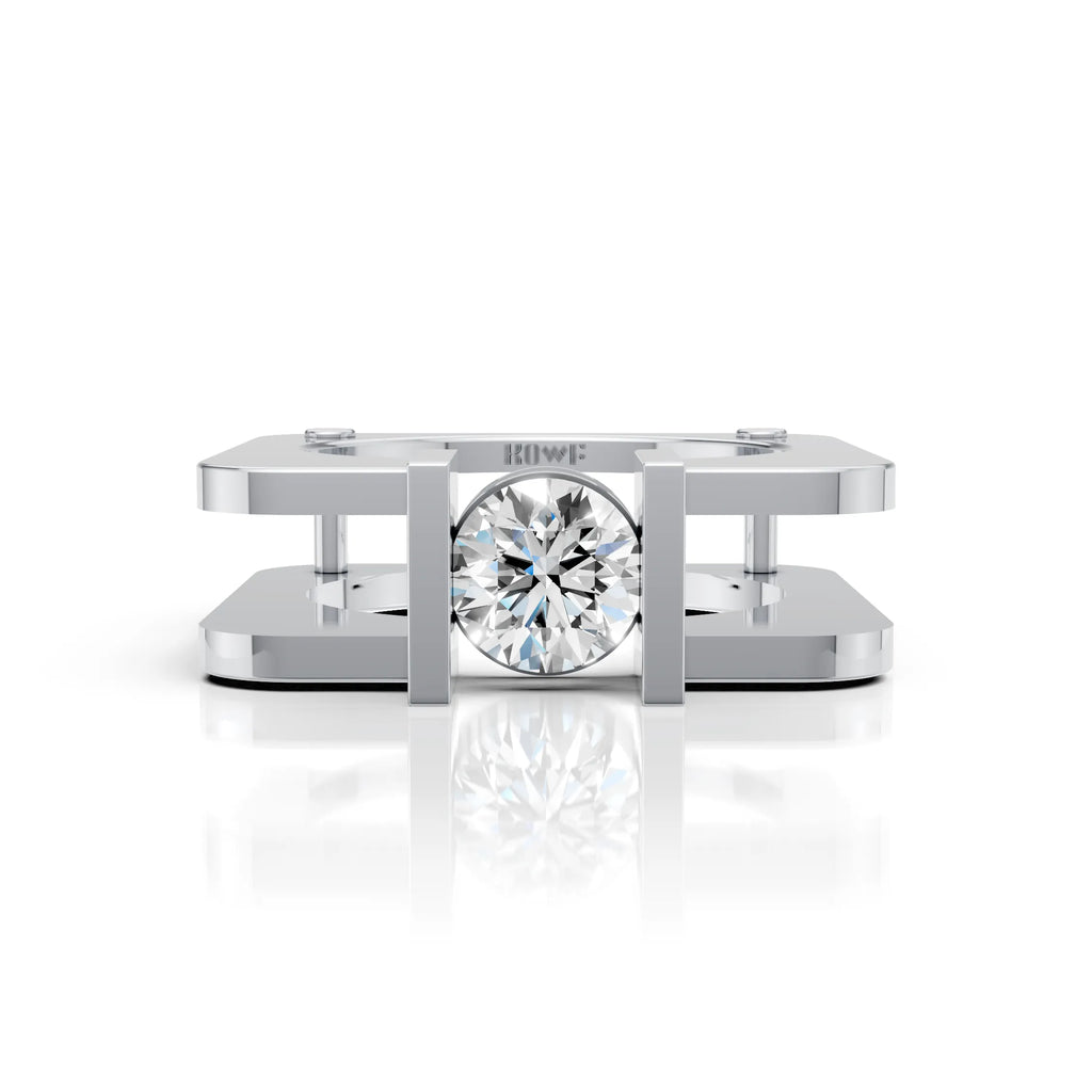 Modern Square Solitaire Ring