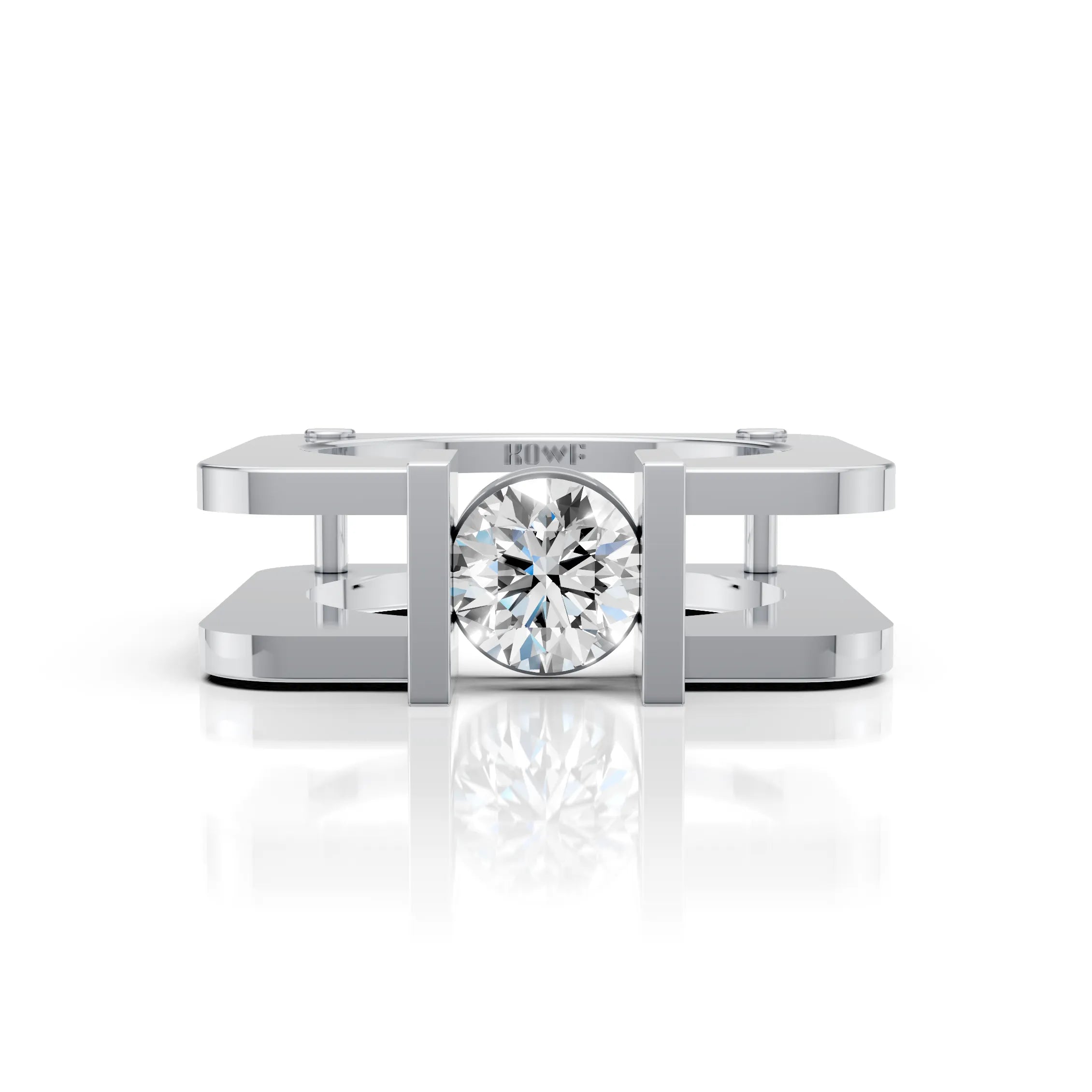 Modern Square Solitaire Ring