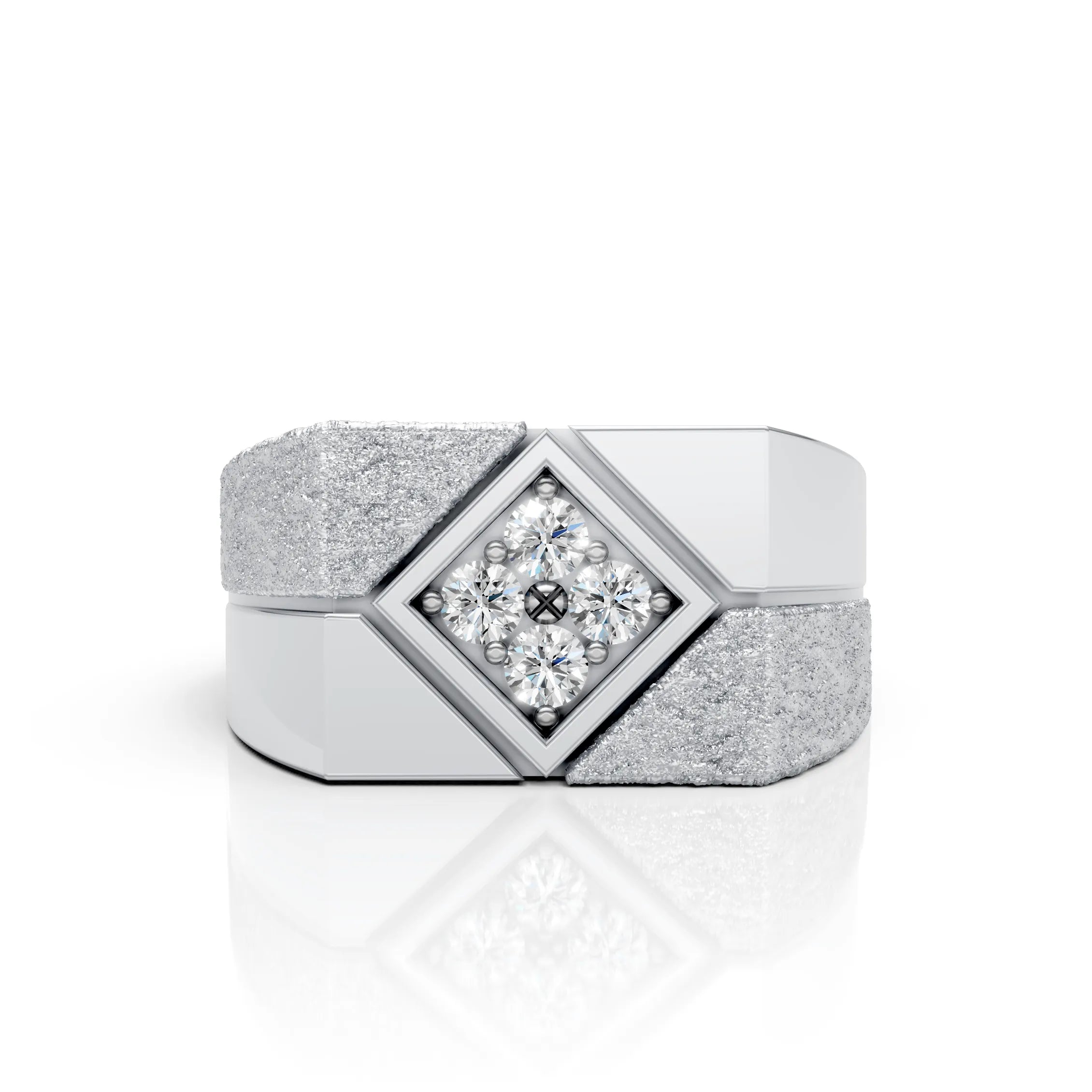 Geometric Diamond Ring