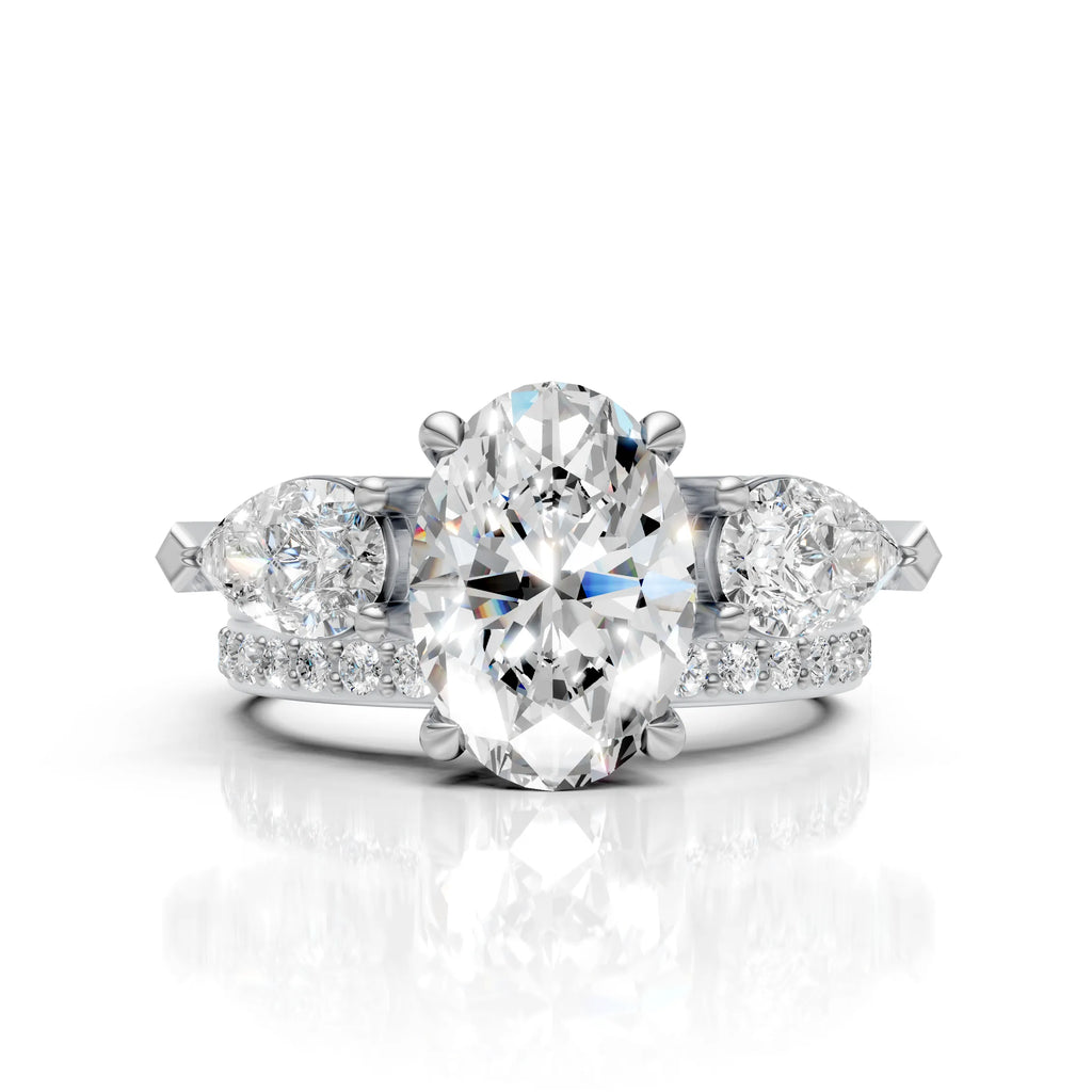 Oval & Pear Diamond 2-in-1 Ring