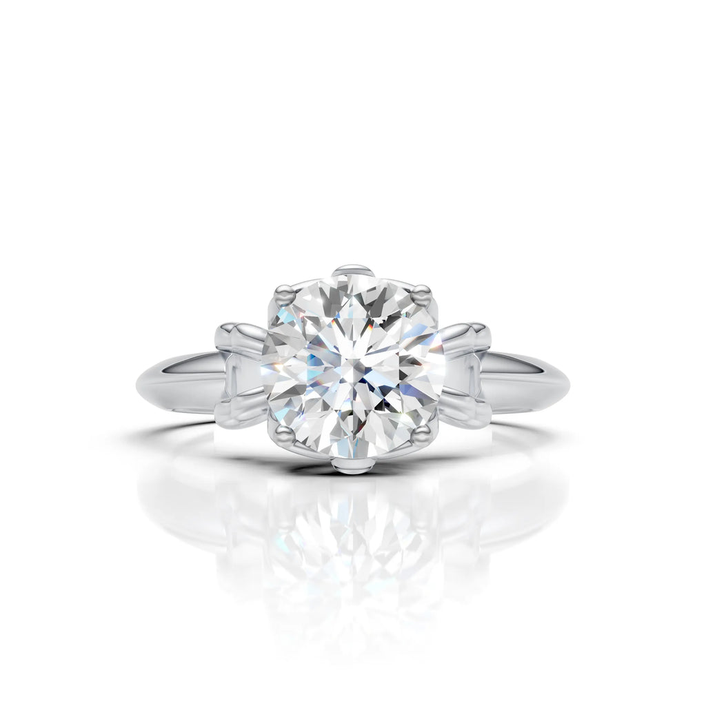 Round Brilliant Floral Diamond Ring
