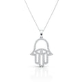Luxury Diamond Hamsa Hand Pendant