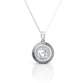 Luxury Om Symbol Diamond Halo Pendant