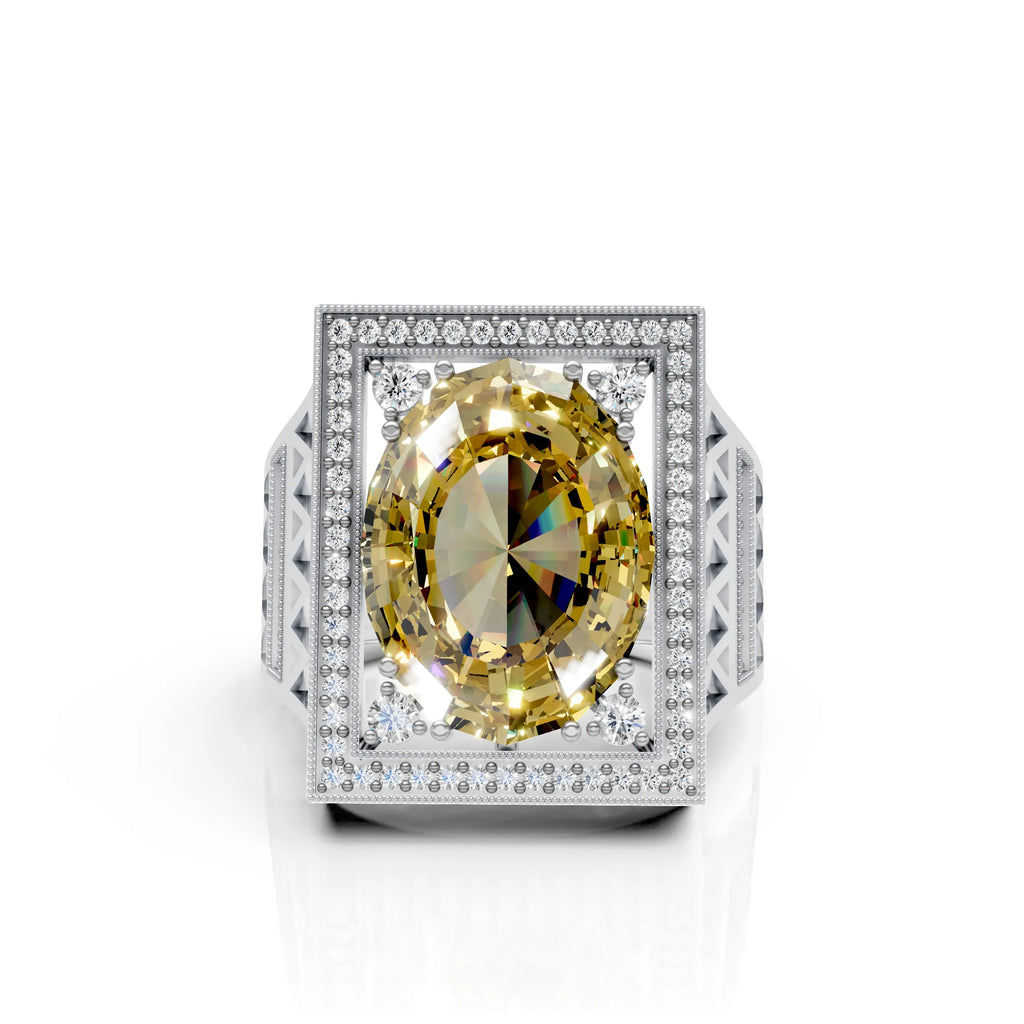 Regal Yellow CZ Ring Ring