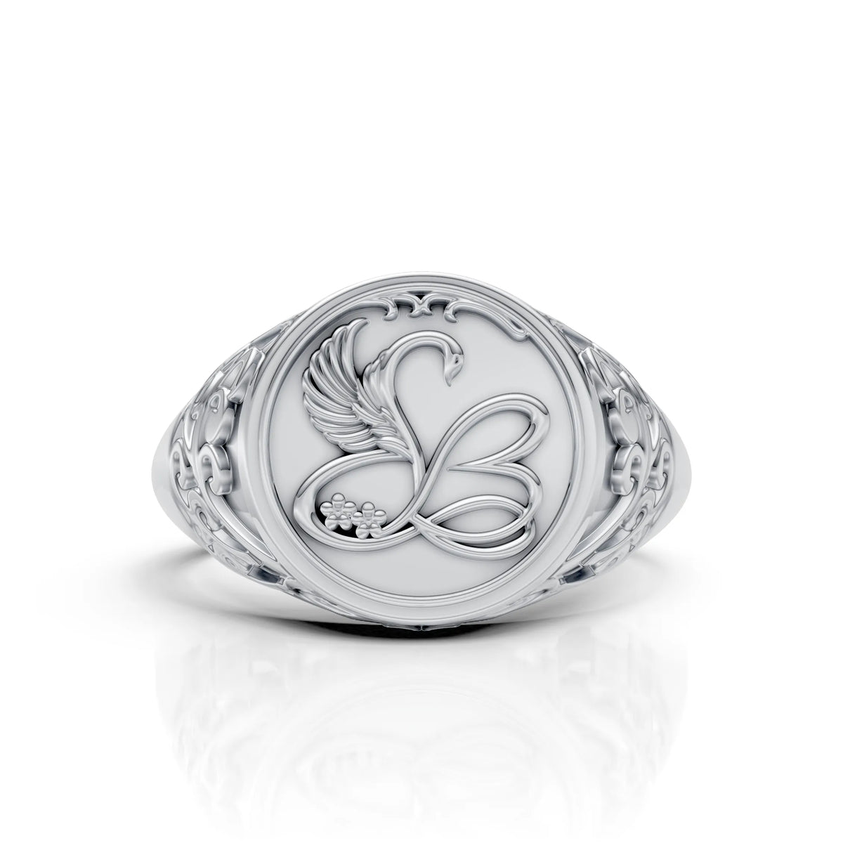 Luxury Swan Emblem Statement Ring