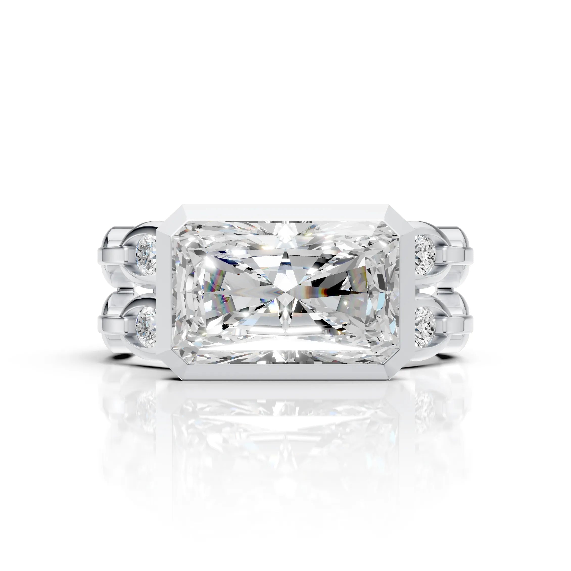 Imperial Emerald Link Ring
