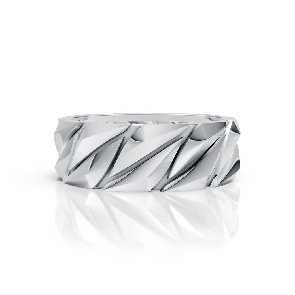 Bold Textured Band Ring