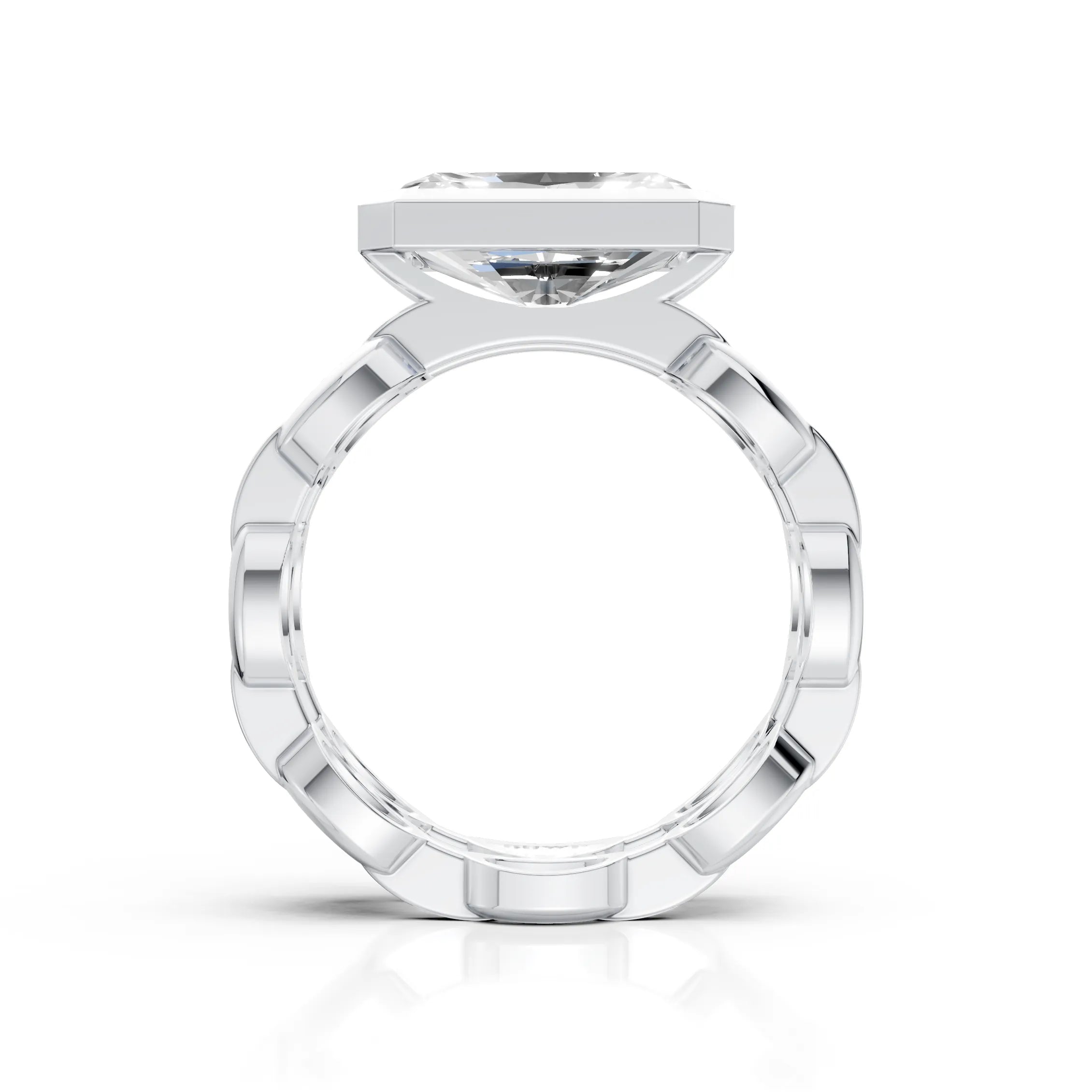 Imperial Emerald Link Ring