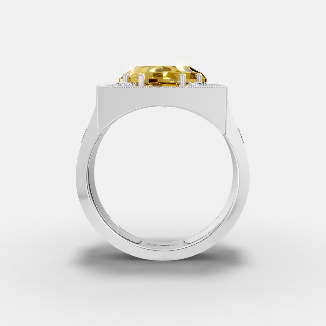 Regal Yellow CZ Ring Ring