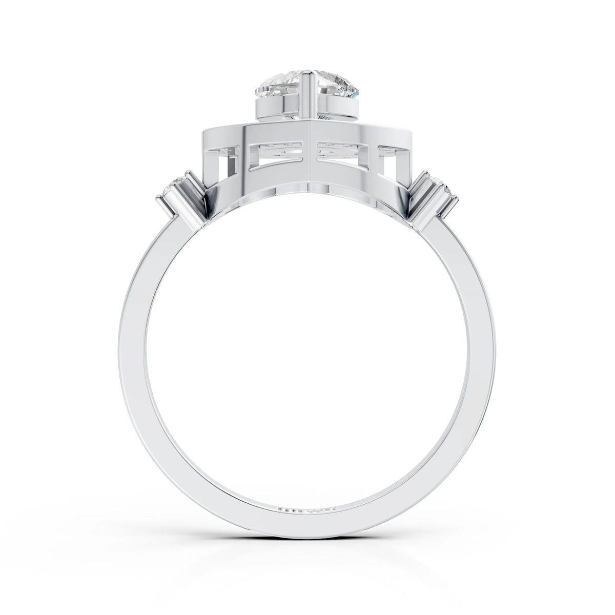 Heart Solitaire Ring