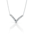Chevron Diamond Station Necklace