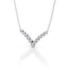 Chevron Diamond Station Necklace