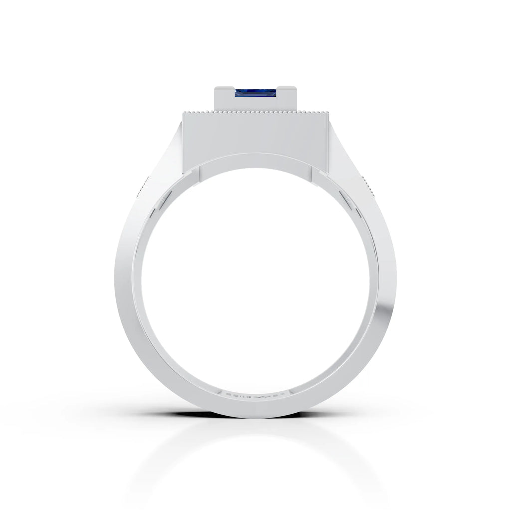 Men's Royal CZ Blue Sapphire Ring