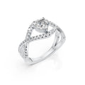 White Heart Diamond Ring