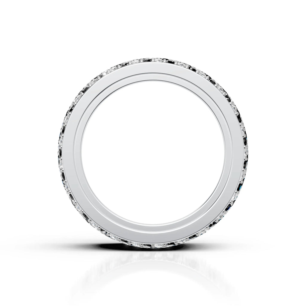 7-Line Black & White Montubhai’s Ring
