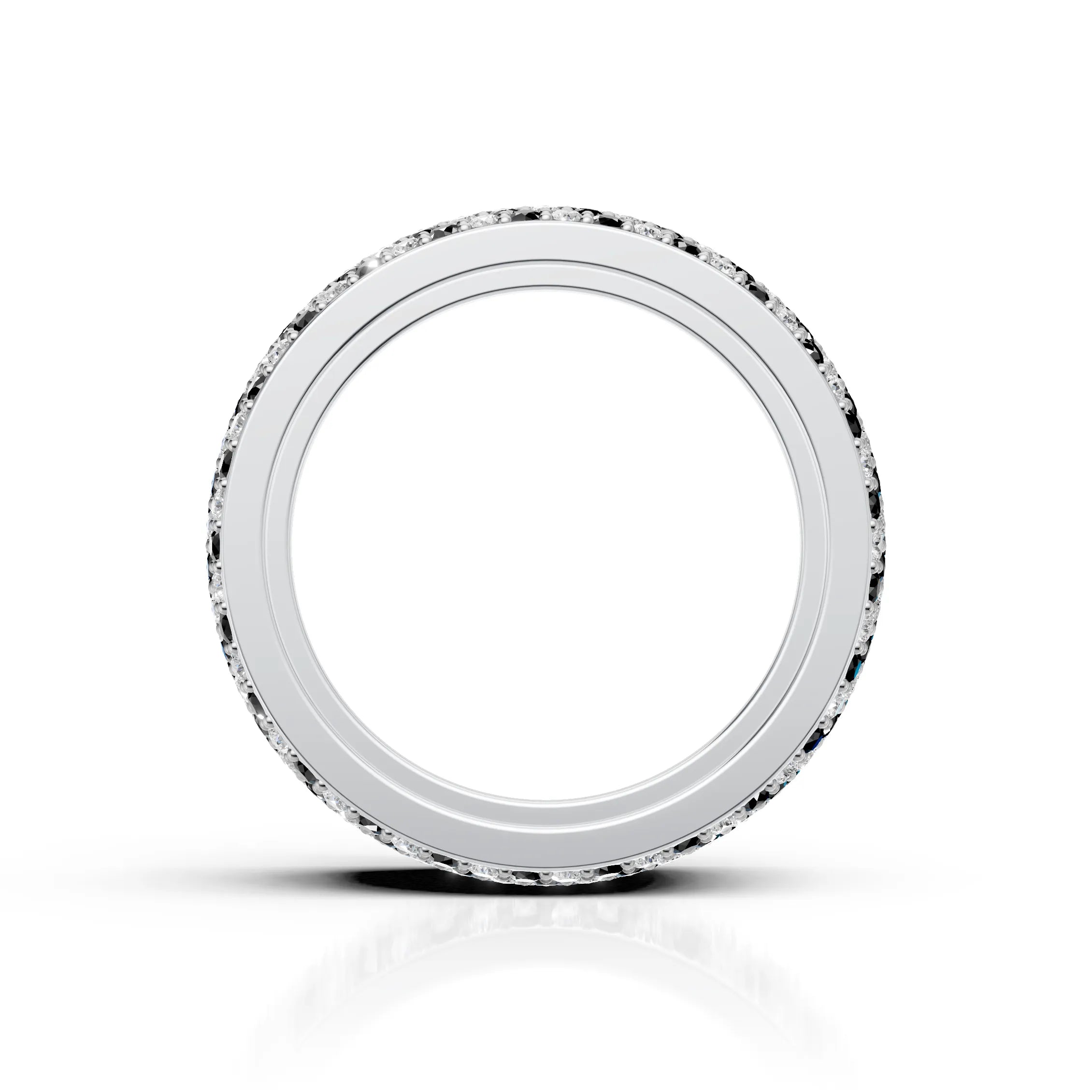 7-Line Black & White Montubhai’s Ring