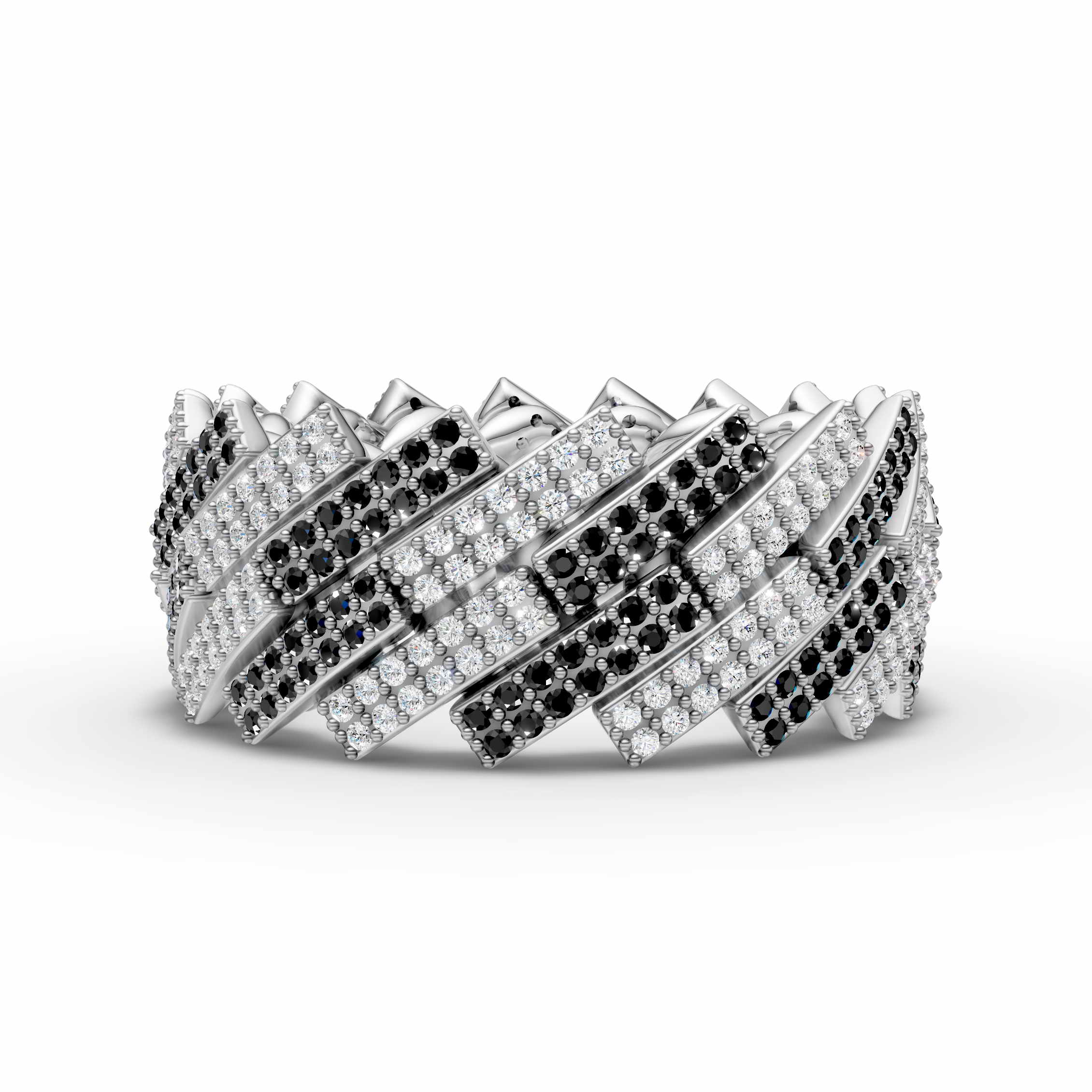 Black & White Cuban Ring