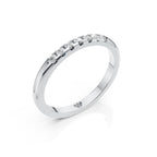 Elegant Seven Stone Round Moissanite Half Eternity Band Ring
