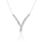 Diamond V Shape Statement Necklace