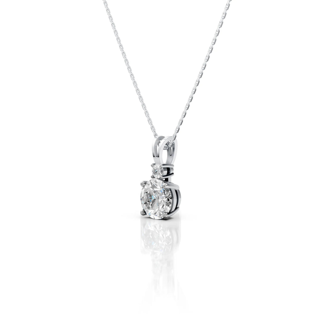 Classic Double Diamond Solitaire Pendant
