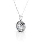 Luxury Om Symbol Diamond Halo Pendant