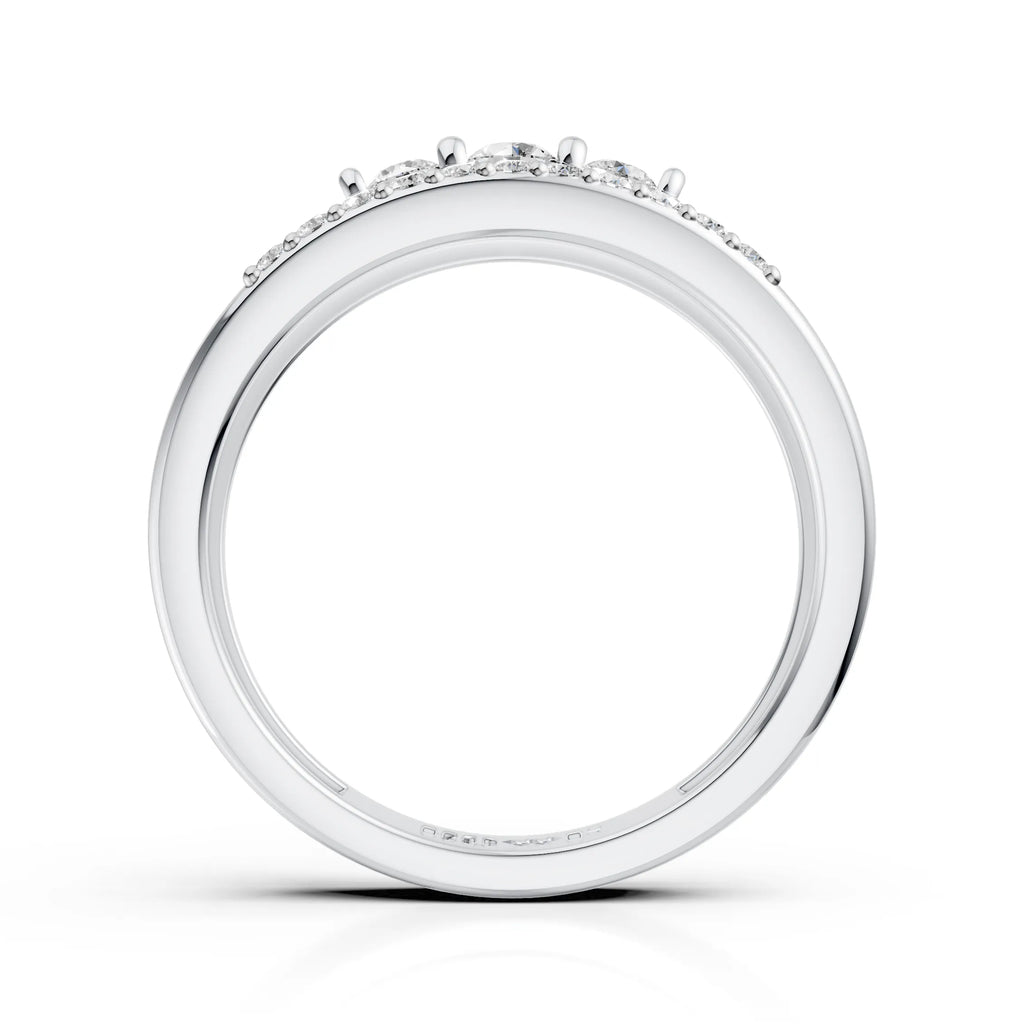 Classic Diamond Cluster Wedding Ring